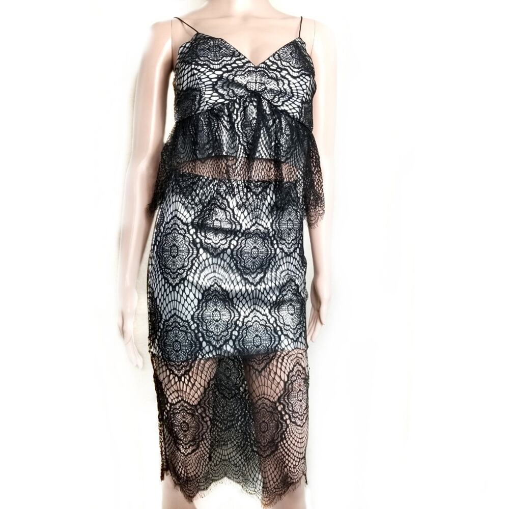 NEW Mustard Seed LARGE Formal Dress 2 Piece Black Eyelash Whimsy Lace Whimsigoth